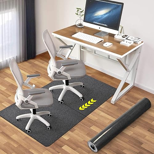 Tapete vintage para silla de oficina para alfombra y piso de madera dura, tapete bohemio para silla de escritorio, 36 x 48 pulgadas, superficie