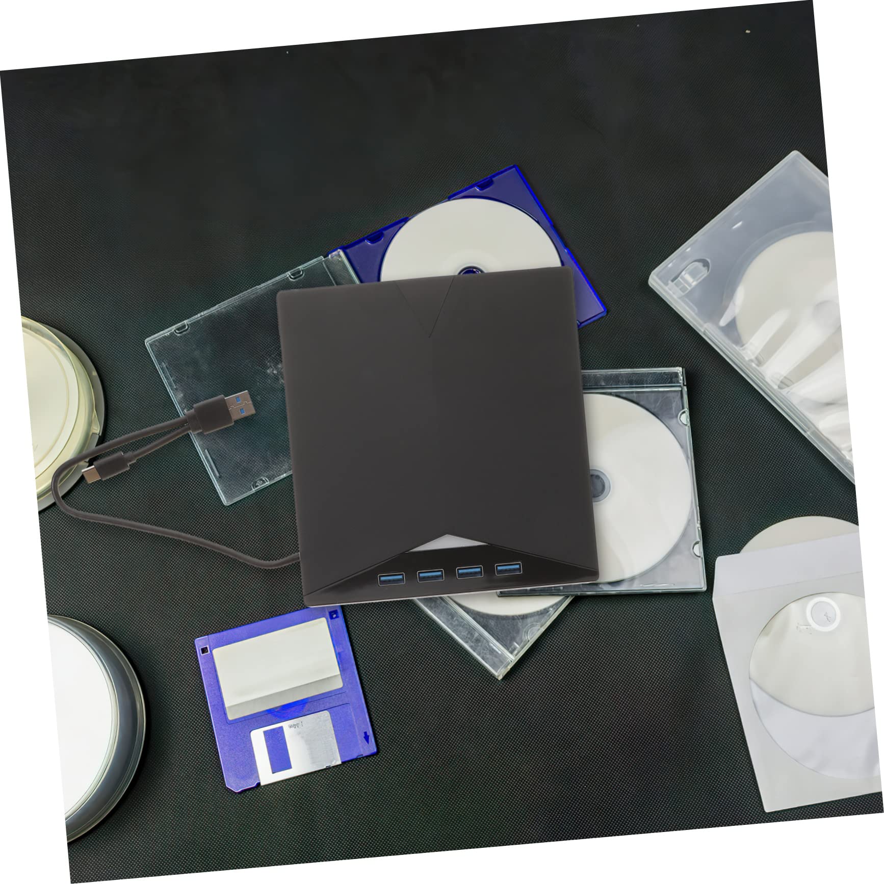 DOITOOL Unità CD e Dvd Esterna USB 3.0, Masterizzatore e Lettore per Notebook e All-in-one, Custodia Nera in Plastica, Lettura Rapida