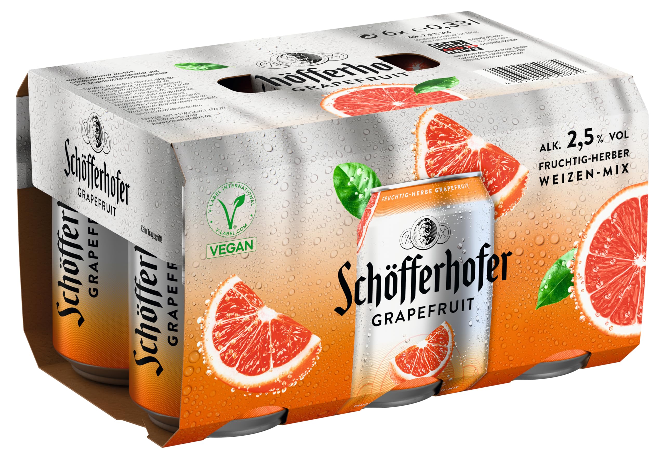 Schöfferhofer Grapefruit, EINWEG 6x0,33 L Dose