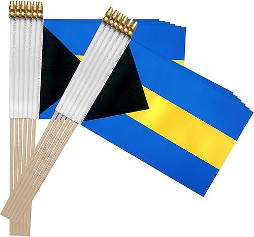 Miniatura 5 de TSMD Banderas pequeñas de mano de 5 x 8 pulgadas, 12 unidades