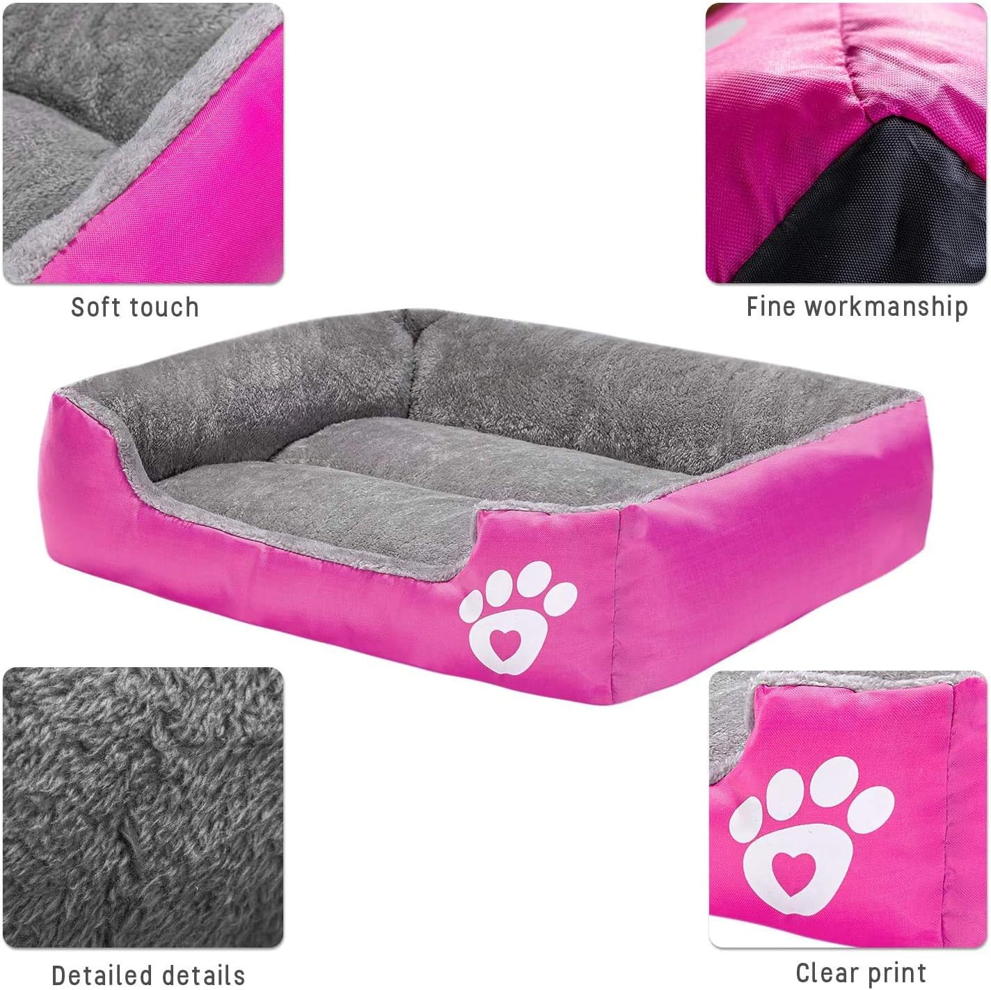 RYGO Dog beds for Small Dogs, Super Soft Pet Sofa Cats Bed,Self Warming and Breathable Pet Bed Premium Bedding