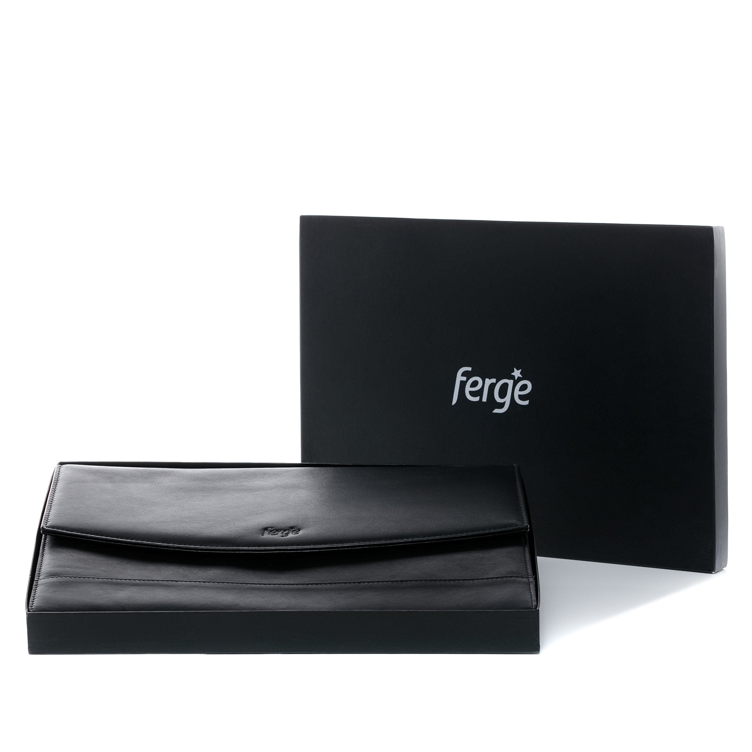 FERGɮ Portadocumentos Formato A4 Todd Carpeta para Documentos Funda para Documentos Piel Negro