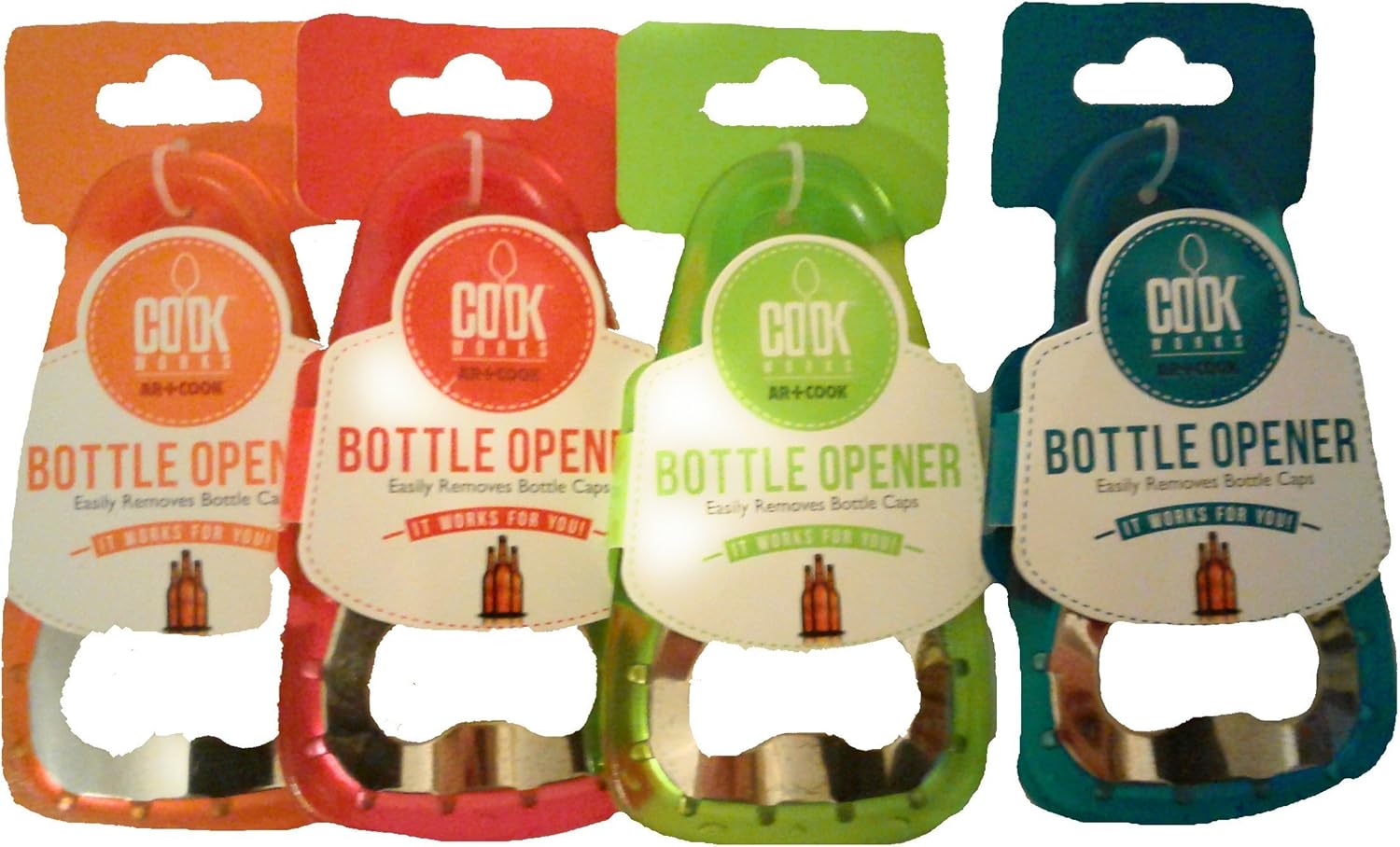 Set of 4 Cook Works Heavy Duty Bottle Opener Easily