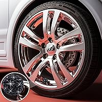 Vista 3 de 4 piezas de tapas de vástago de válvula de neumático con brillo de cristal y diamante, tapas de válvula de neumático de rueda de coche con brillo