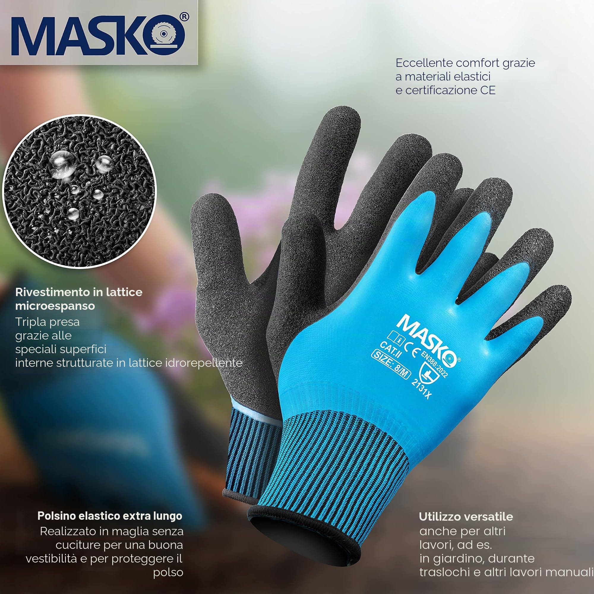 Masko® Chiave dinamometrica 6 pz. Set 40-210Nm 1/2 ' CV con 3 attacchi da 17 mm, 19 mm, 21 mm e prolunga da 125 mm con custodia +/- 4% di tolleranza chiave per pneumatici chiave dinamometrica