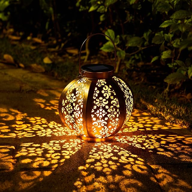 Solar Lanterns for The Garden, OxyLED Solar Lantern Moroccan Lantern Outdoor Waterproof Hanging Solar Garden Lights LED Solar Lights Outdoor Garden for Patio Table Fence Tree Warmwhite