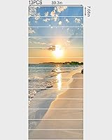 Vista 2 de FLFK Calcomanías para escaleras - Adhesivos para escaleras, Calcomanías autoadhesivas para escalones de Sunrise Coast, para decoración del hogar