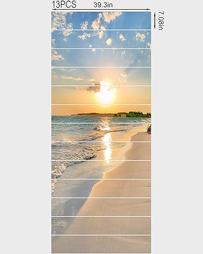 Miniatura 2 de FLFK Calcomanías para escaleras - Adhesivos para escaleras, Calcomanías autoadhesivas para escalones de Sunrise Coast, para decoración del hogar,