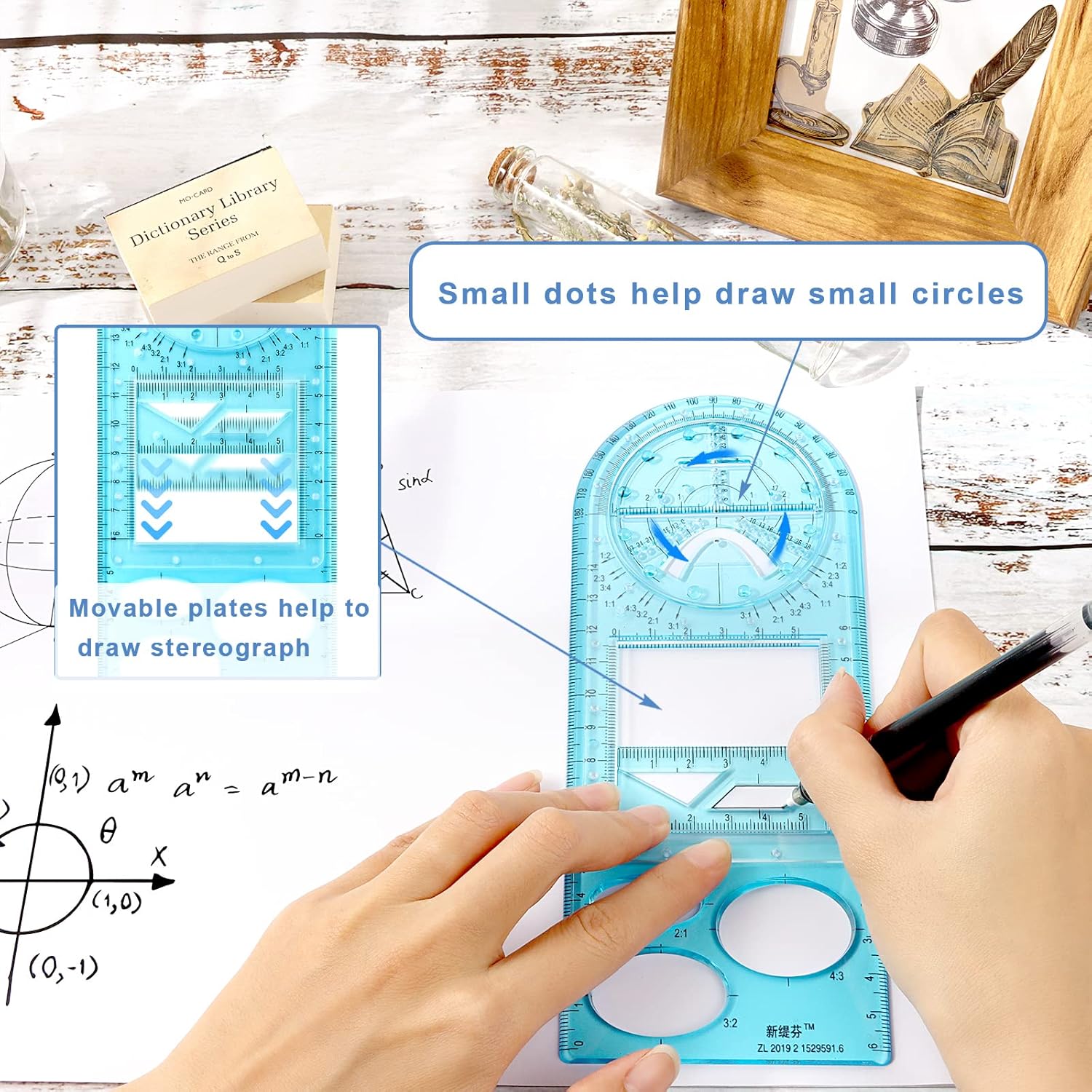 Buy Multifunctional Geometric Ruler, Measuring Geometry Rulers Drawing