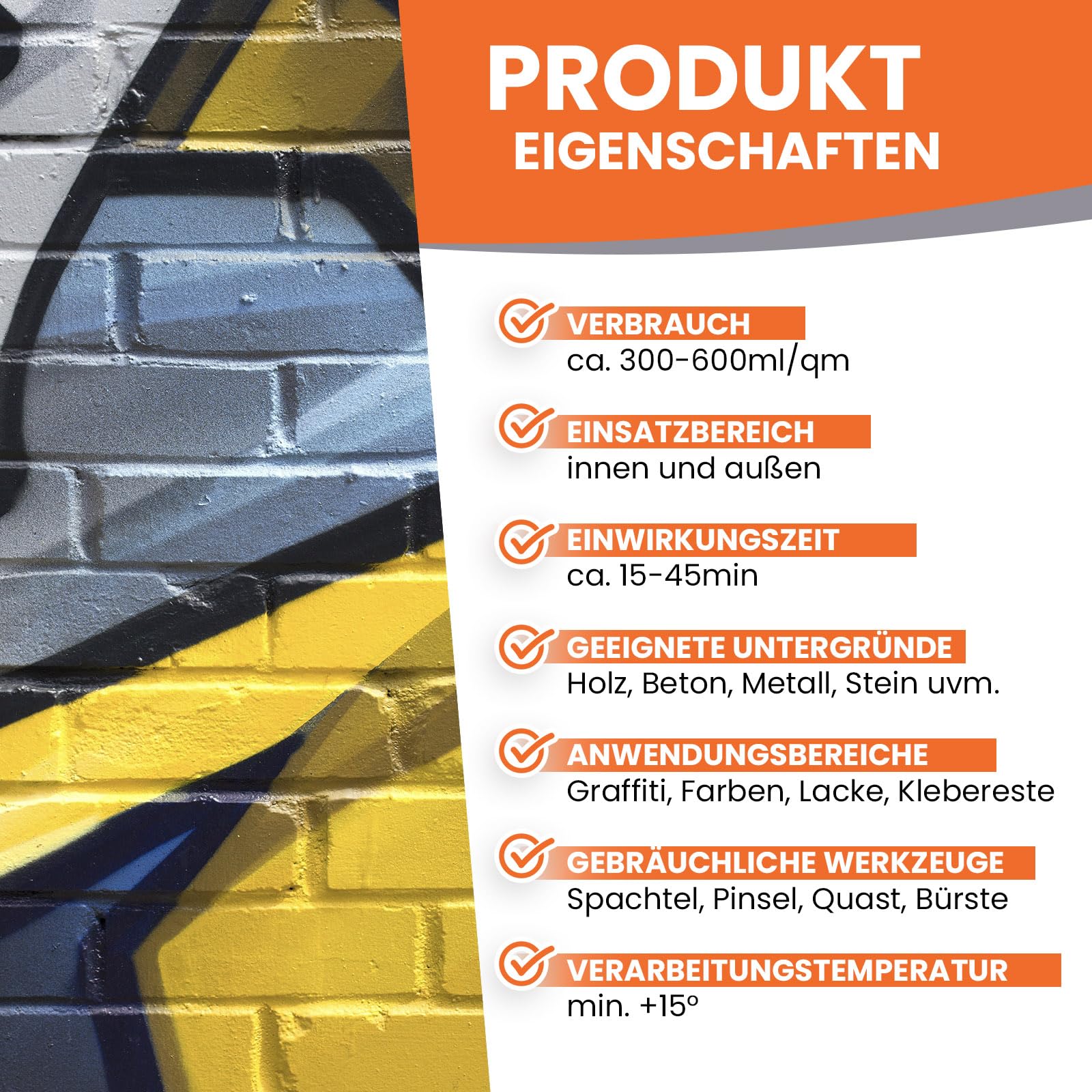 BEKATEQ LS-717 Graffiti-Entferner Reinigungsset 2x 0,75l + Bürste + Vliestuch