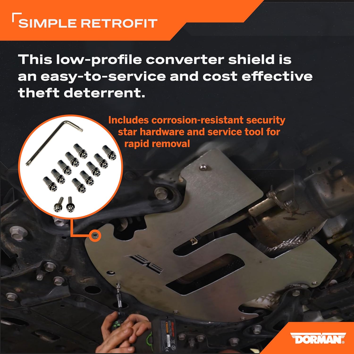 Dorman 927-933 Patented Catalytic Converter Theft Deterrent Shield Compatible with Select Toyota Models