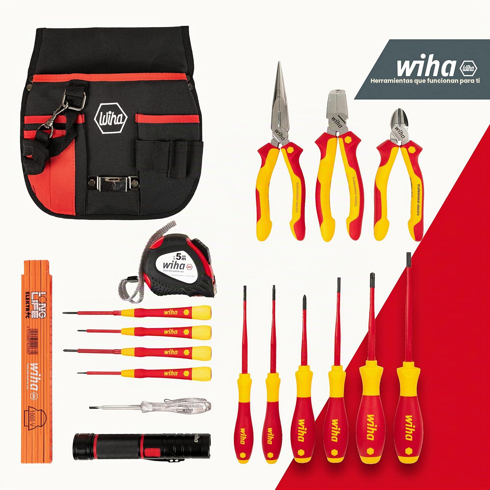 Wiha - Cinturon de herramientas VDE de 18 piezas