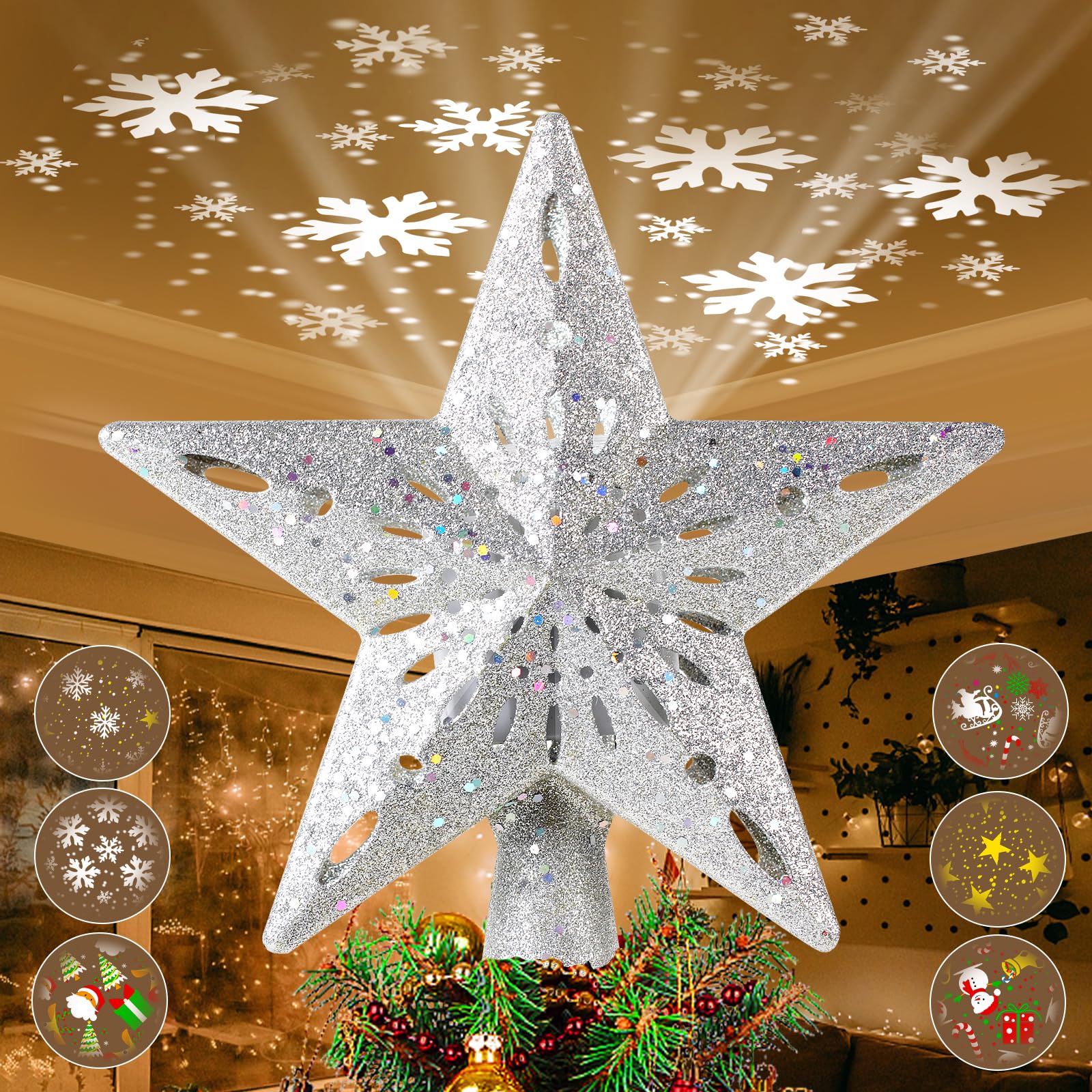 Amazon.com: TEPENAR Christmas Tree Topper Star: 10