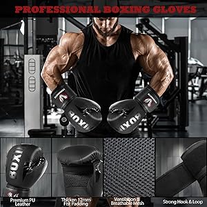 Vensmuste Heavy Punching Bag for Adults - Boxing Bag with 12oz Gloves - Perfect for MMA, Kickboxing, and Fitness Training - Durable Material with Chain - Unfilled