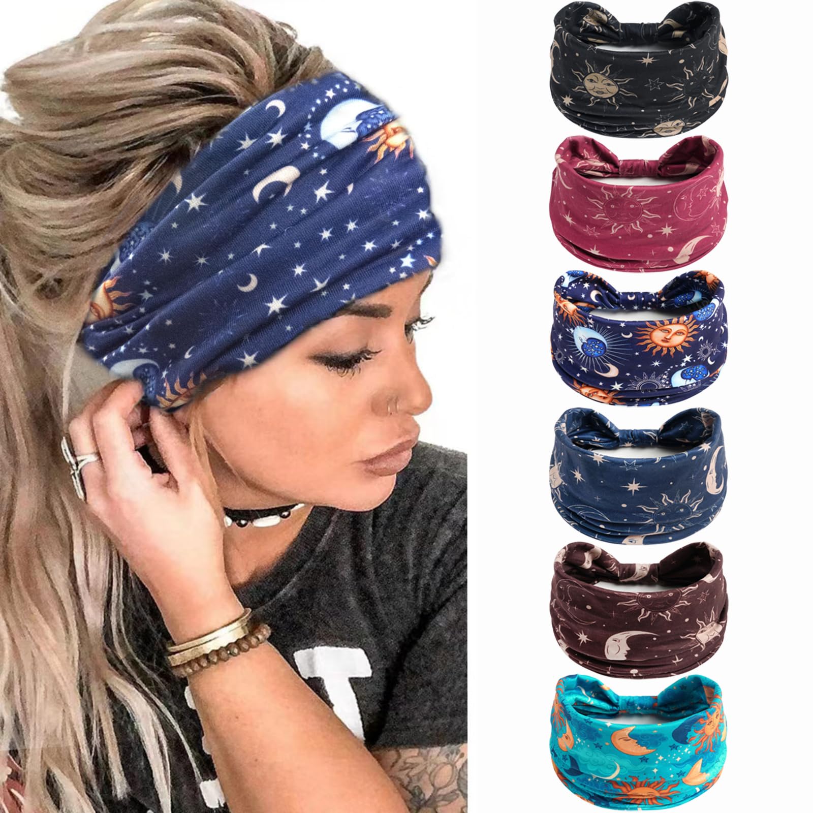 Yariew Damen Stirnbänder Set – 20 Stück Boho & Blumenmuster, Elastisch, Weich & Handgenäht – Für Haare & Styling