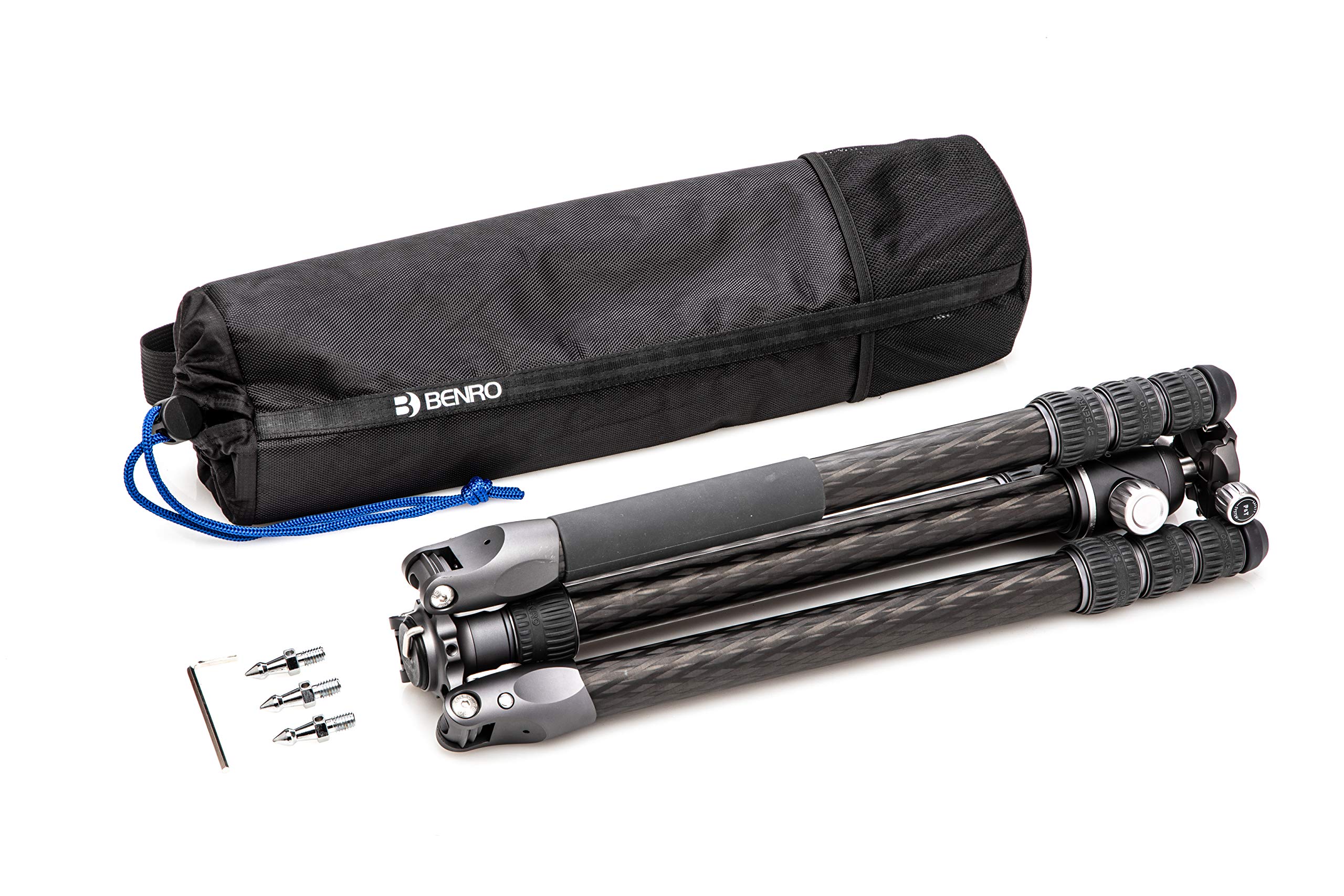 Benro Rhino Carbon Fibre Three Series Tripod/Monopod with VX30 Ballhead, 4 Leg Sections, Twist Leg Locks, Padded Carrying Case (FRHN34CVX30) Max Height 174.5 cm