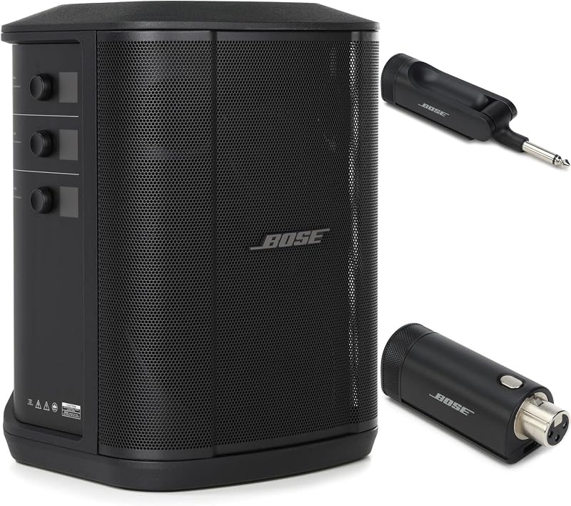 Bose S1 Pro+ Multi-Position PA System with Mic and Instrument Wireless Transmitters