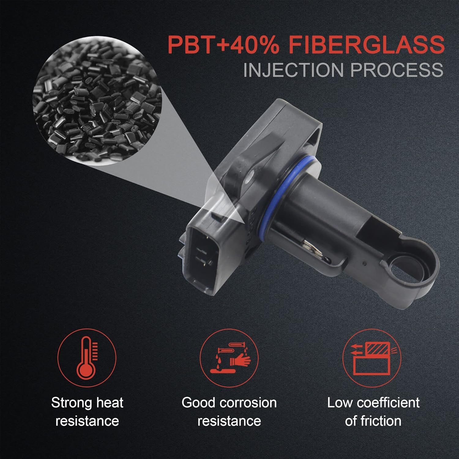 Mass Air Flow Sensor for Toyota 4Runner 99-09 / Camry 02-06 / Highlander 01-10 / FJ Cruiser 07-09 & Lexus E300 99-03 / ES330 04-06 & Mazda 2 3 5 6 05-13 Replaces 22204-22010 22204-07010