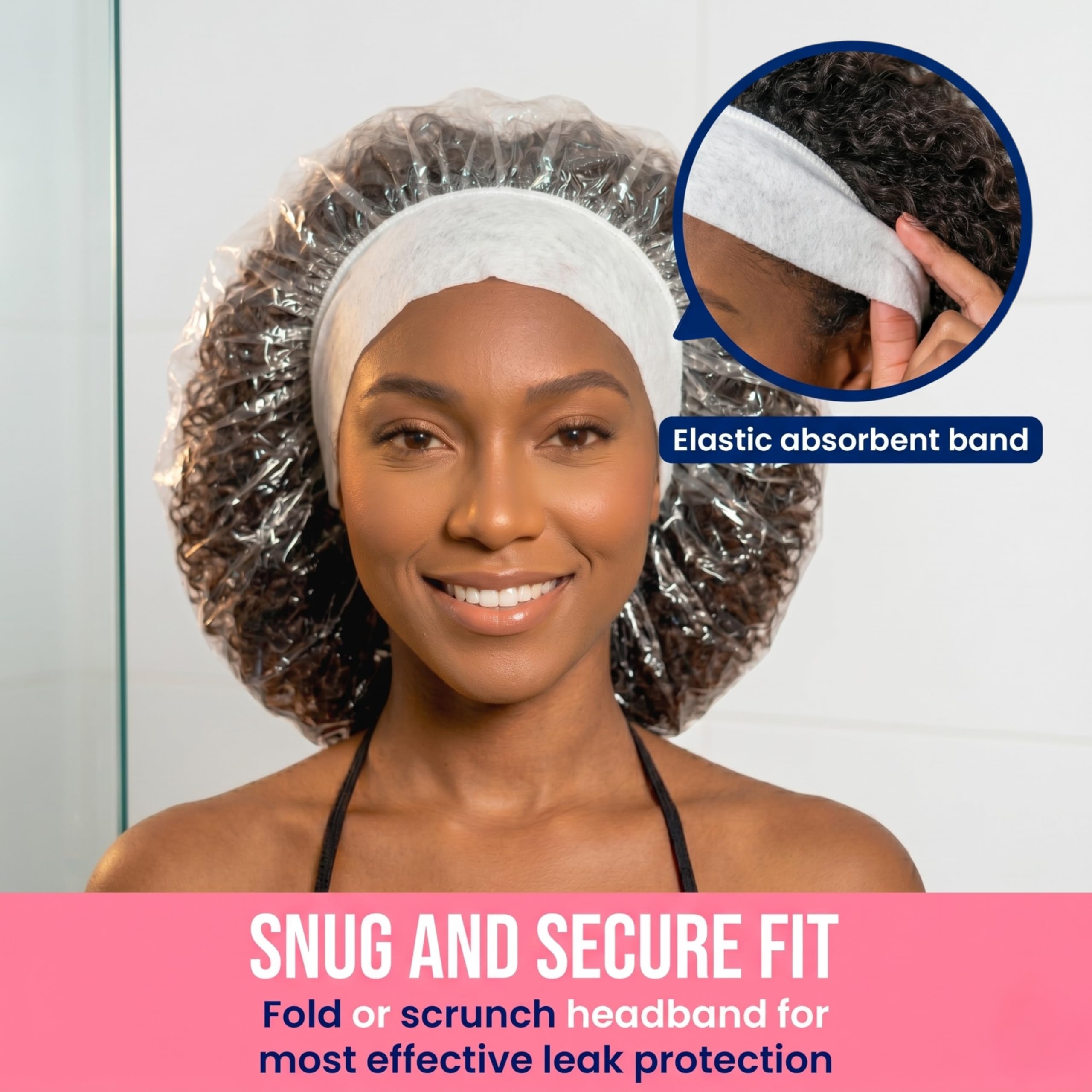 Confezione da 10 cuffie da doccia extra large, a prova di perdite, per capelli con trattamento profondo, per trattamento di capelli e capelli, tappi in plastica per capelli grandi, ciocche lunghe e