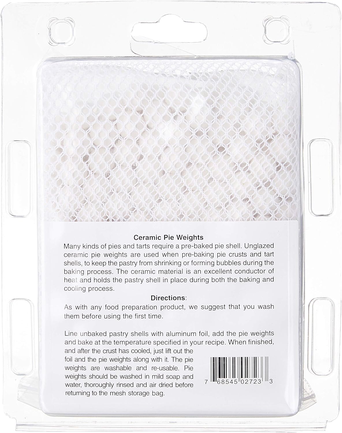 R&M International Ceramic Pie Weights, 1 lb. with Mesh Storage Bag