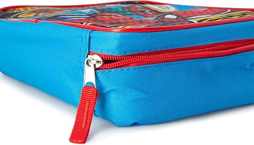 Miniatura 5 de Fast Forward Spiderman - Lonchera para niños, con aislamiento, para la escuela, preescolar, primaria, picnic, talla única, Spiderman rojoazul