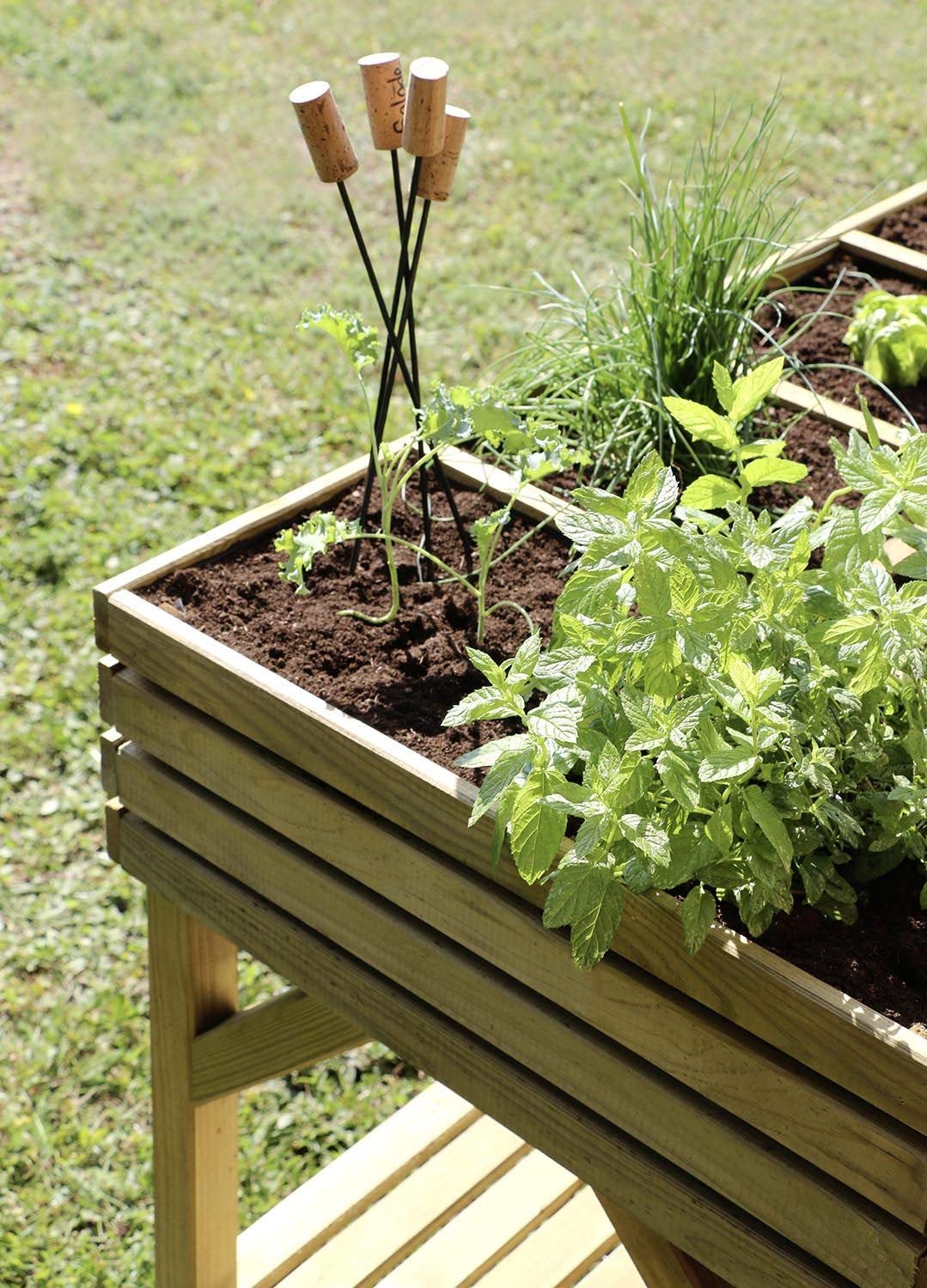 Jardipolys Carré Potager surélevé 8 Cases KÜB - 100 L - Cerland