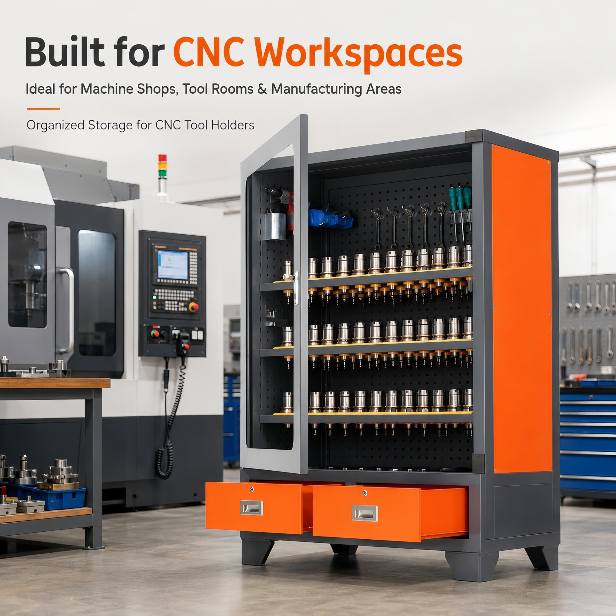Werkzeugschrank for 12 CNC-Werkzeughaltertypen