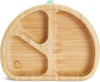 Munchkin® Bambou™ Divided Suction Plate - Eco-Friendly Bamboo Dinnerware...