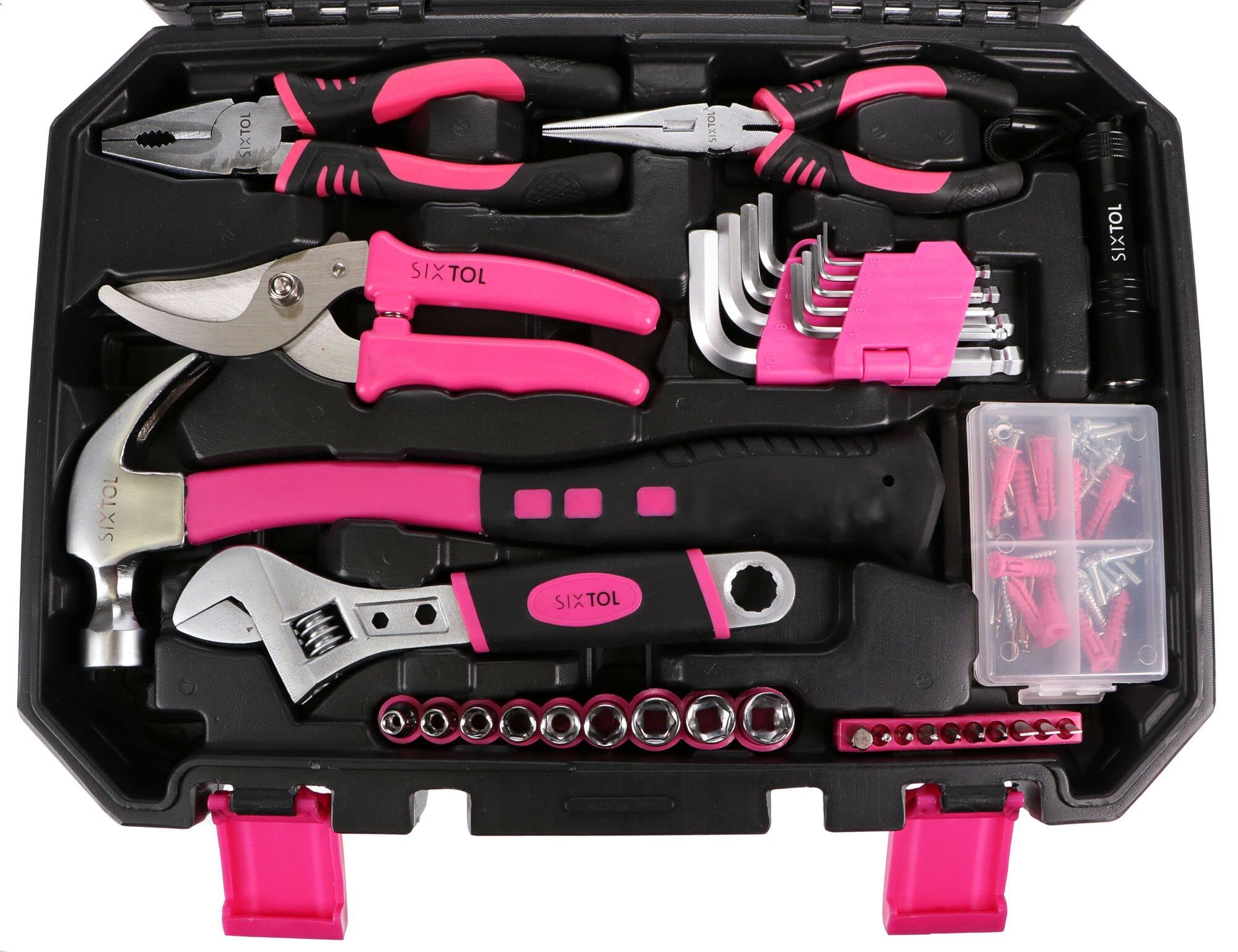 HOME PINK 128 zestaw narzędzi w walizce | do użytku domowego