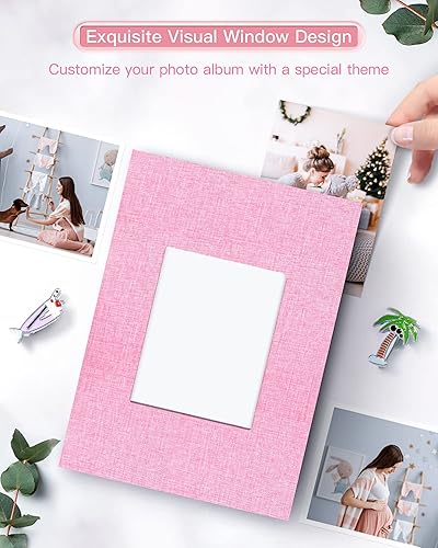 Vista 238 de popotop Álbum de fotos de 4 x 6 – 100 fotos libros con 100 bolsillos verticales, álbumes de cubierta de lino para familia, boda, aniversario, fotos