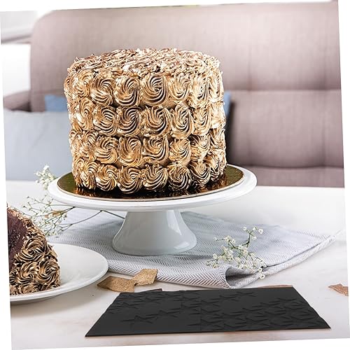 Miniatura 9 de Estera antiadherente de la impresión de la torta de la estera del fondant de la textura de la estrella del silicón