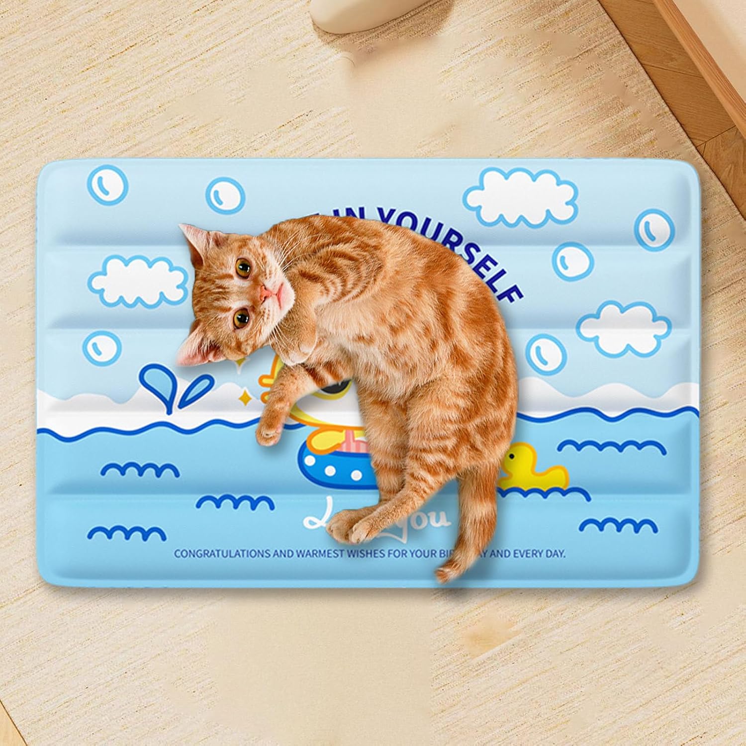 Portable Pet Cooling Mat, Cat Dog Ice Blanket, Washable Waterproof Cushion for Pets, Non-Slip Blanket for Outdoor Camping and Beach, Cooling Pet Mat with Lightweight Design, Bed Accessory