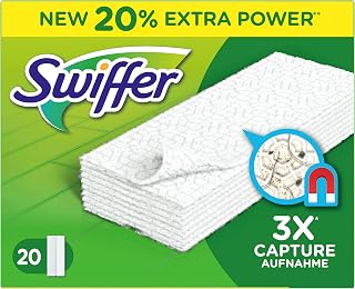 Swiffer Floor Cleaner Dust Wipes Refill Capture/Dust Holding 20 Units