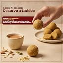 The 1970 Shop Besan Laddoo | Made with Pure Desi Ghee & Desi Khand | Traditional Indian Mithai | Soft Melt in Mouth Besan Laddu | No Palm Oil, No Preservatives | Festive Treat & Tea Time Delight | Healthy Indian Besan Laddoo | 400g | Pack of 3 gallery image