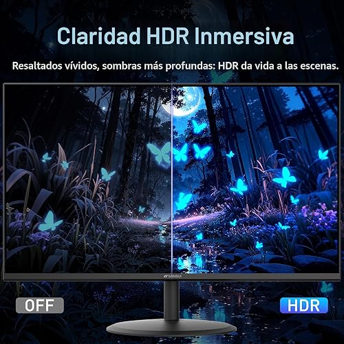 Miniatura 4 de SANSUI - Monitor de 22 Pulgadas 120Hz, Monitor de Computadora FHD con Relación de Contraste 4000:1 con Sincronización Adaptativa, HDR 100% sRGB