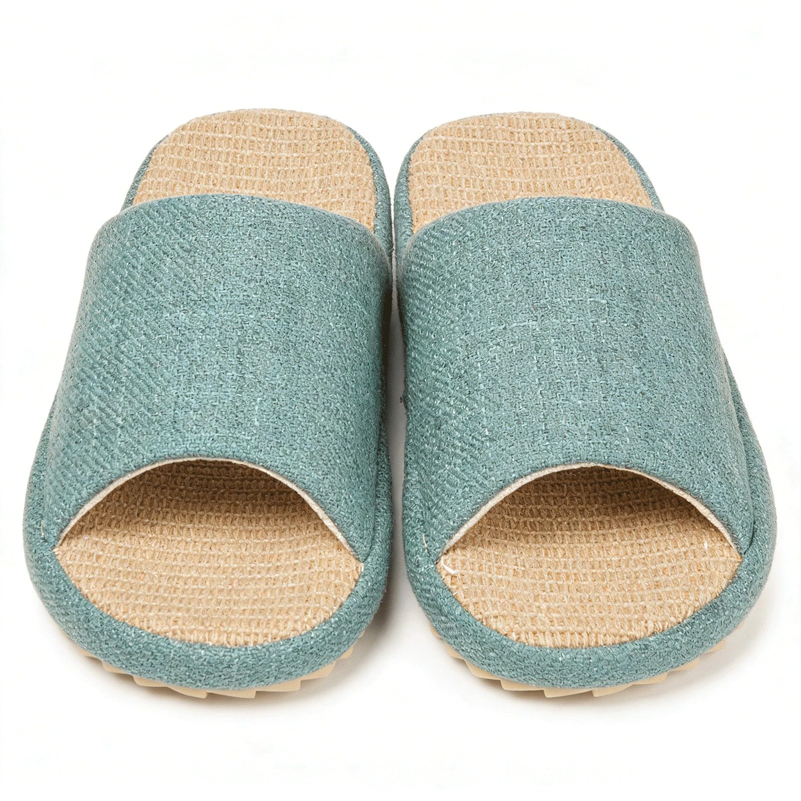 Zapatillas de Estar en Casa Mujer Pantuflas de Lino Antideslizantes Planas Espuma de Memoria Suave Cuatro Estaciones Slippers — view 7