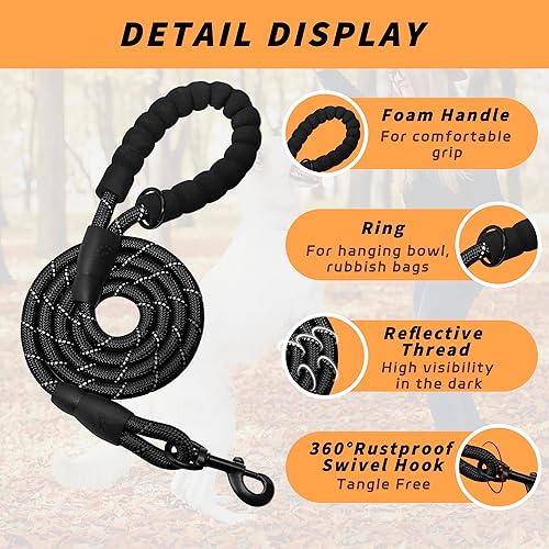 Miniatura 3 de Juego de arnés y correa para perro, arnés reflectante ajustable sin tirones con malla de aire acolchada para perros y gatos pequeños y medianos (XL,