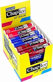 Premium and Traditional Lip Balm for Chapped, Dry, or Windburned Lips | 3 Flavor Assorted (SPF-15) - Cherry, Moisture & Watermelon - 24 Sticks (0.15oz/4.25g)