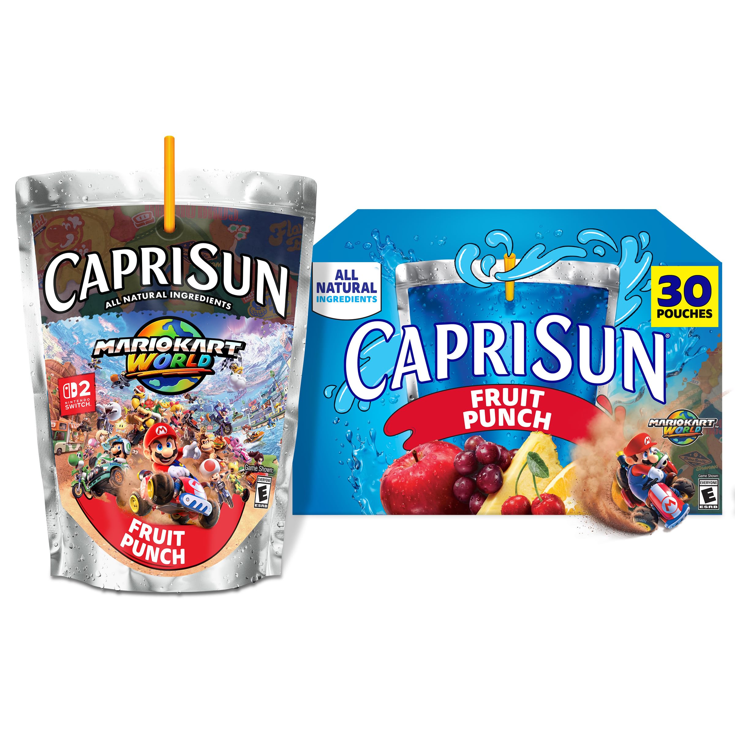 Capri SunFruit Punch flavored Juice Drink Blend, 30 ct Box, 6 fl oz Pouches