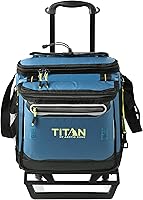 Vista 1 de Titan Deep Freeze 60 (50+10) Can Wheeled Cooler - Collapsible Rolling Cooler with Wheels and All-Terrain Cart