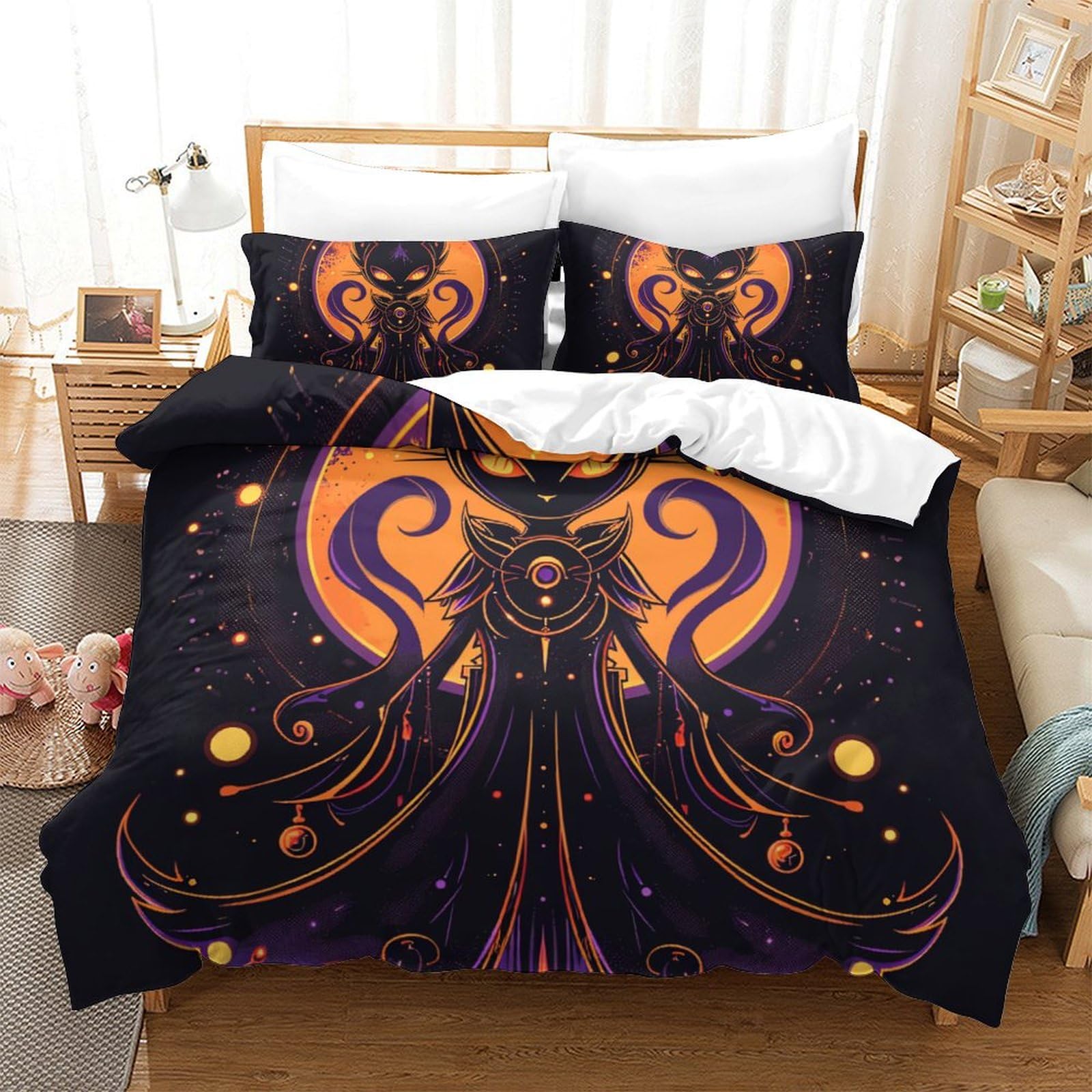 Parure de lit chat 3D super king size microfibre de qualité supérieure
