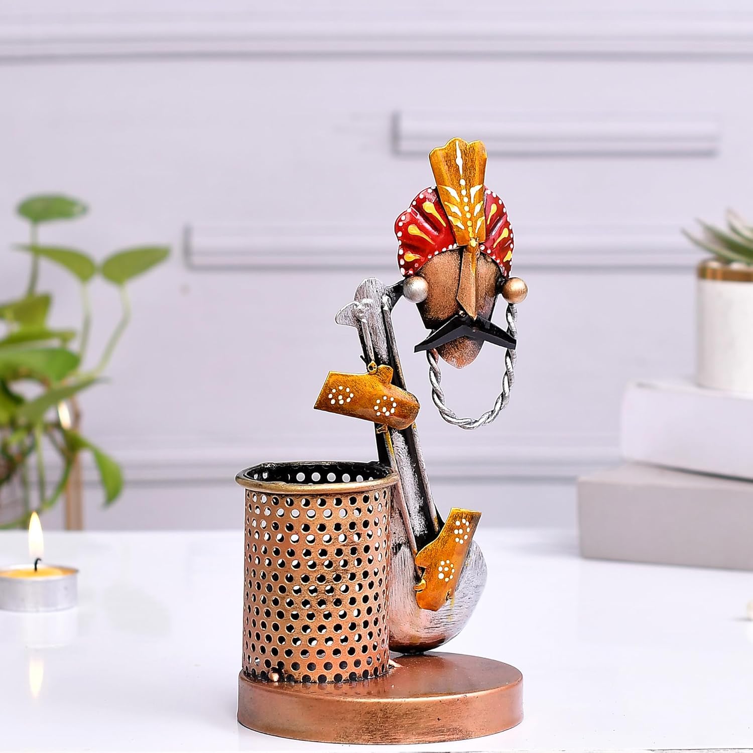Premium Metal Pen Stand | Durable Desk Organizer for Pens, Pencils, and Office Supplies (Guitar Pen Holders)