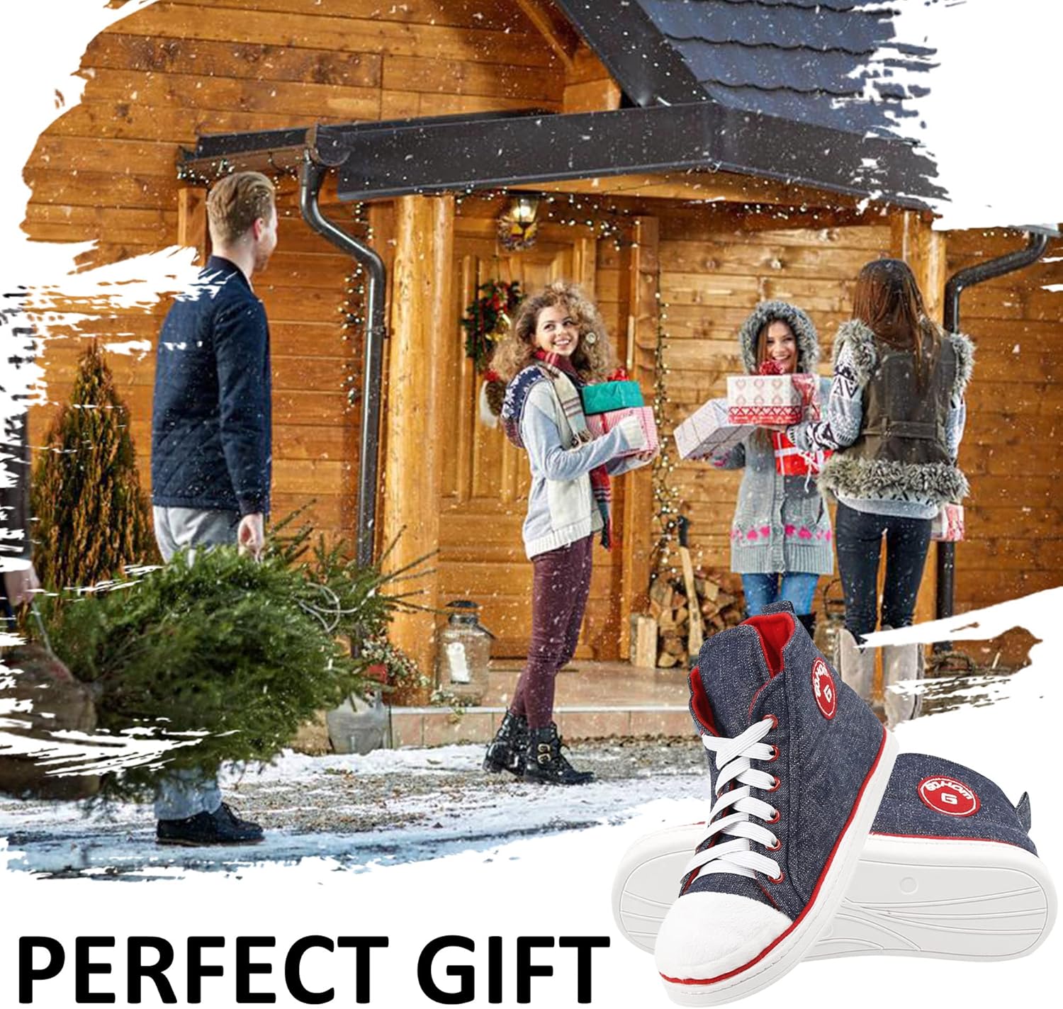 Sneaker Slippers for Women Fashion Indoor House Slipper Boots, Women's Super Soft Warm High Top Plush House Shoes for Women Slippers - Image 6