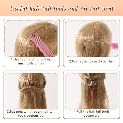 Miniatura 6 de 3000 bandas elásticas para el cabello, bandas de goma de 6 colores para el cabello, mini ligas elásticas para el cabello con herramientas de