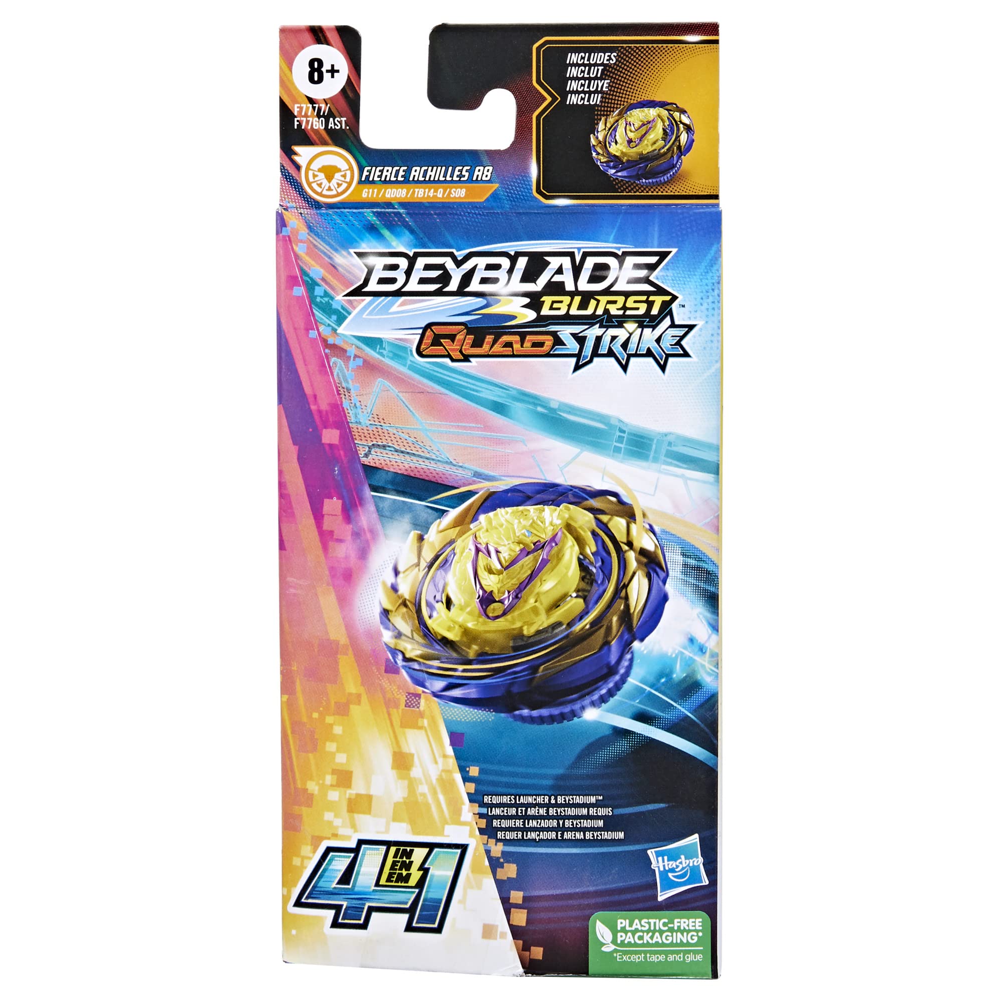 Amazon.co.jp: ベイブレードバースト Quadstrike Fierce アキレス A8 4