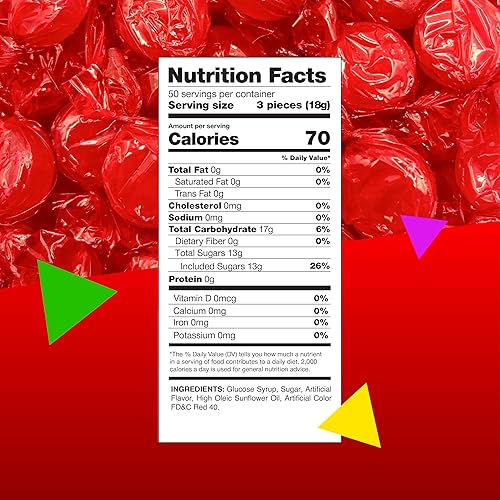 Miniatura 2 de LaetaFood Arcor - Caramelo duro con discos de canela, caramelo envuelto en rojo (bolsa de 2 libras)