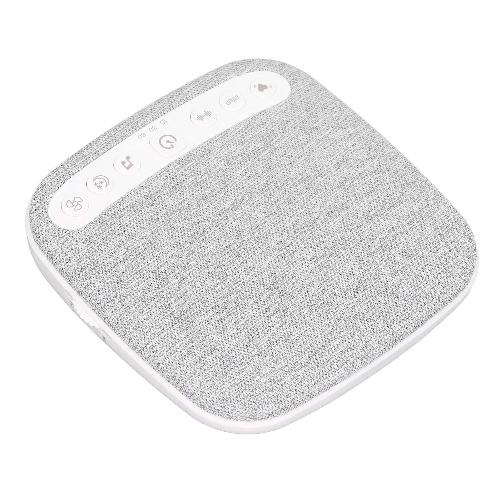 Dispositif D'aide au Sommeil pour bébé avec 18 Sons Apaisants pour Apaiser les Nourrissons au Chevet, Machine à Bruit Blanc, Taille Portable, 14 X 14 X 4,5 Cm (Blanche)