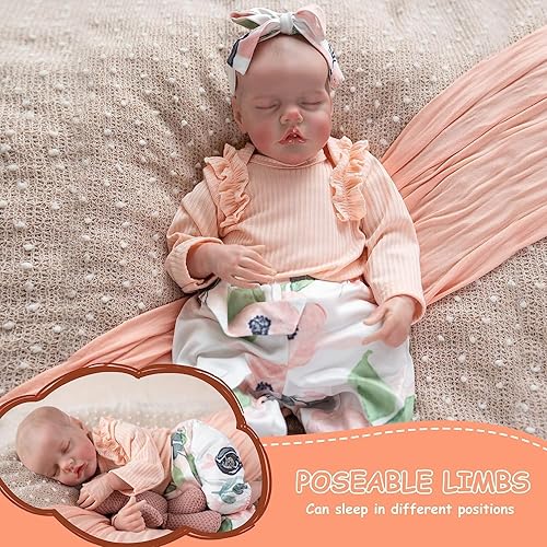 Miniatura 3 de Thorugod Muñecas de bebé Reborn muñeca de bebé realista de 20 pulgadas, muñeca de bebé de tela suave de la vida real que se ven reales, muñeca de