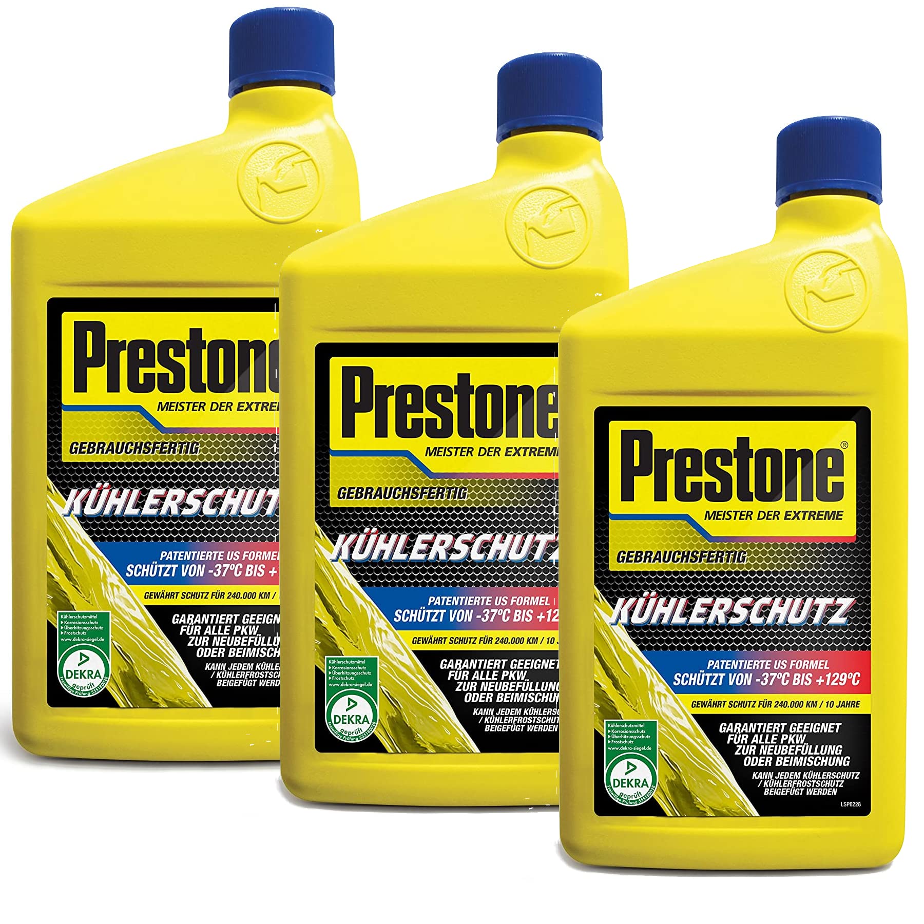 Prestone AF2100LD Kühlerschutzmittel Gebrauchsfertig Set, 3x 1 Liter