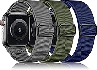 Vista 21 de DaQin Paquete de 3 bandas elásticas compatibles con Apple Watch Bands para Hombre de 1.65 pulgadas, 1.61 pulgadas, 1.57 pulgadas, 1.5 pulgadas